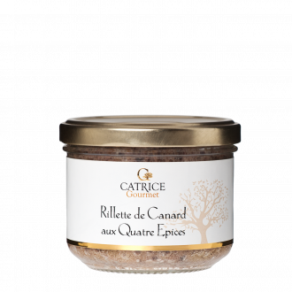 Rillette de canard aux 4 pices