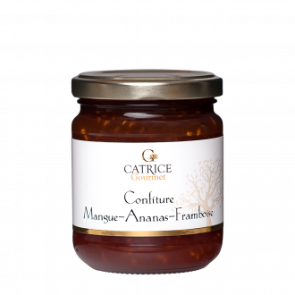 Confiture de Mangue, d'Ananas et Framboise