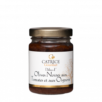 Dlice d'olives noires aux tomates & oignons 80g