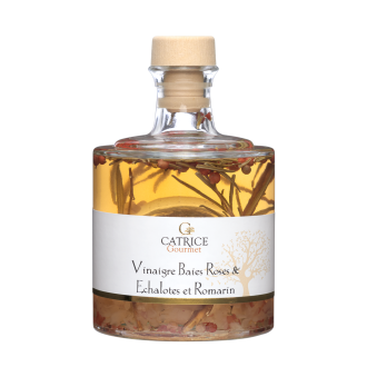 Vinaigre baies roses, �chalotes romarin